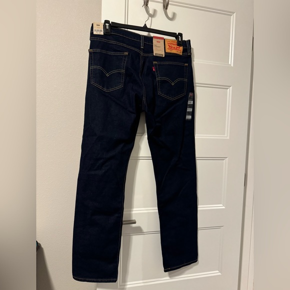 Levi's Men's Deep Indigo Straight Jeans - Picture 2 of 5